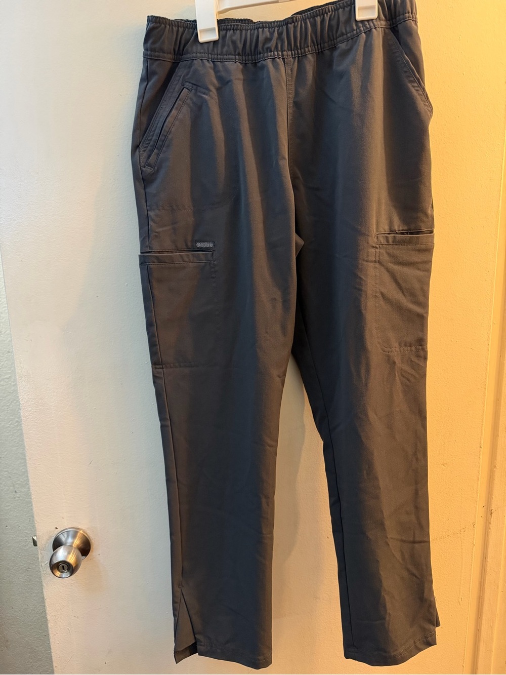 Euphoria Gray Stretch Scrub Pants Medical Jogger Utility Pants Size M